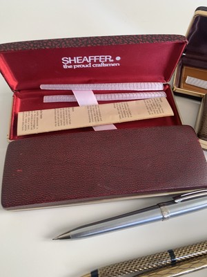 Lot Stylo Bille Et Porte-mine Sheaffer En Argent - Vintage - Occasion