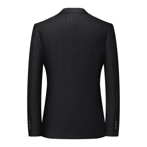 Mens Business Suit Casual Coats Workwear Slim Fit Wedding Polyester Jacket M-4XL - Picture 3 of 5