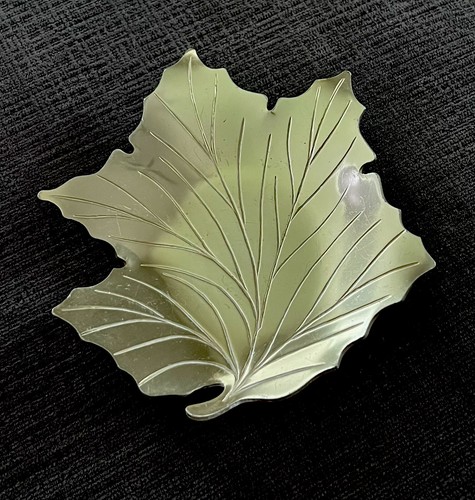 Vintage goldfarben NEOCRAFT von Everlast - Aluminium Blatt Design - Schale Tablett - Bild 1 von 7