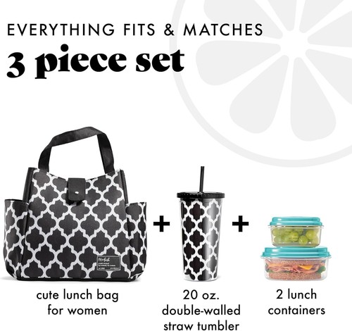 Lunch Bag For Women, Insulated Womens Lunch Bag For Work, Leakproof & Stain-R... - Picture 3 of 7