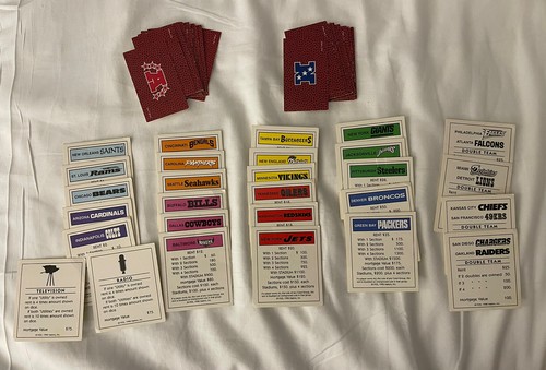 1998 Monopoly NFL Board Game Replacement Properties All 29 NFC AFC Cards - Picture 1 of 6