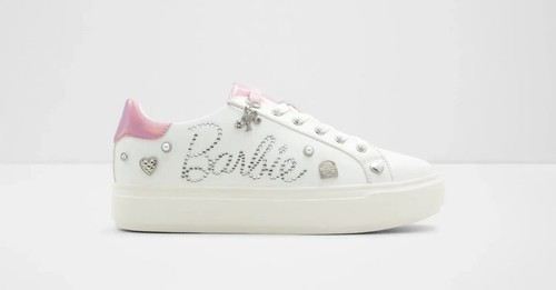 Barbie Low Top Sneaker Shoes by Aldo White Crystals Women's Size 5 New Box ๐ - Picture 5 of 9