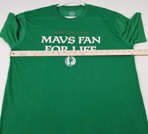 Camiseta Dallas Mavericks Para Hombre XL Verde Mangas Cortas 2019 Mavs vs Cavs Fan Game - Imagen 6 de 9