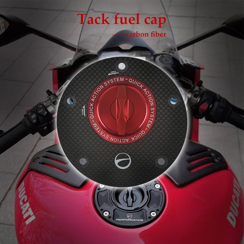 New Racing Carbon Fiber Gas Fuel Tank Caps for DUCATI PASO 906 ST2 ST3 ST4 - Picture 1 of 10