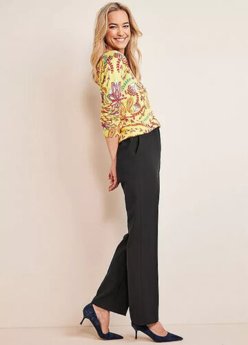 Kaleidoscope Black Straight Leg Trousers - Size 22 Short - BNWOT - RRP £38 - Picture 3 of 5