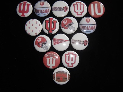 Indiana IU Hoosiers S-3 Flat Back Button oder Pin Anstecker Cabochons Verzierung Magnet - Bild 1 von 5
