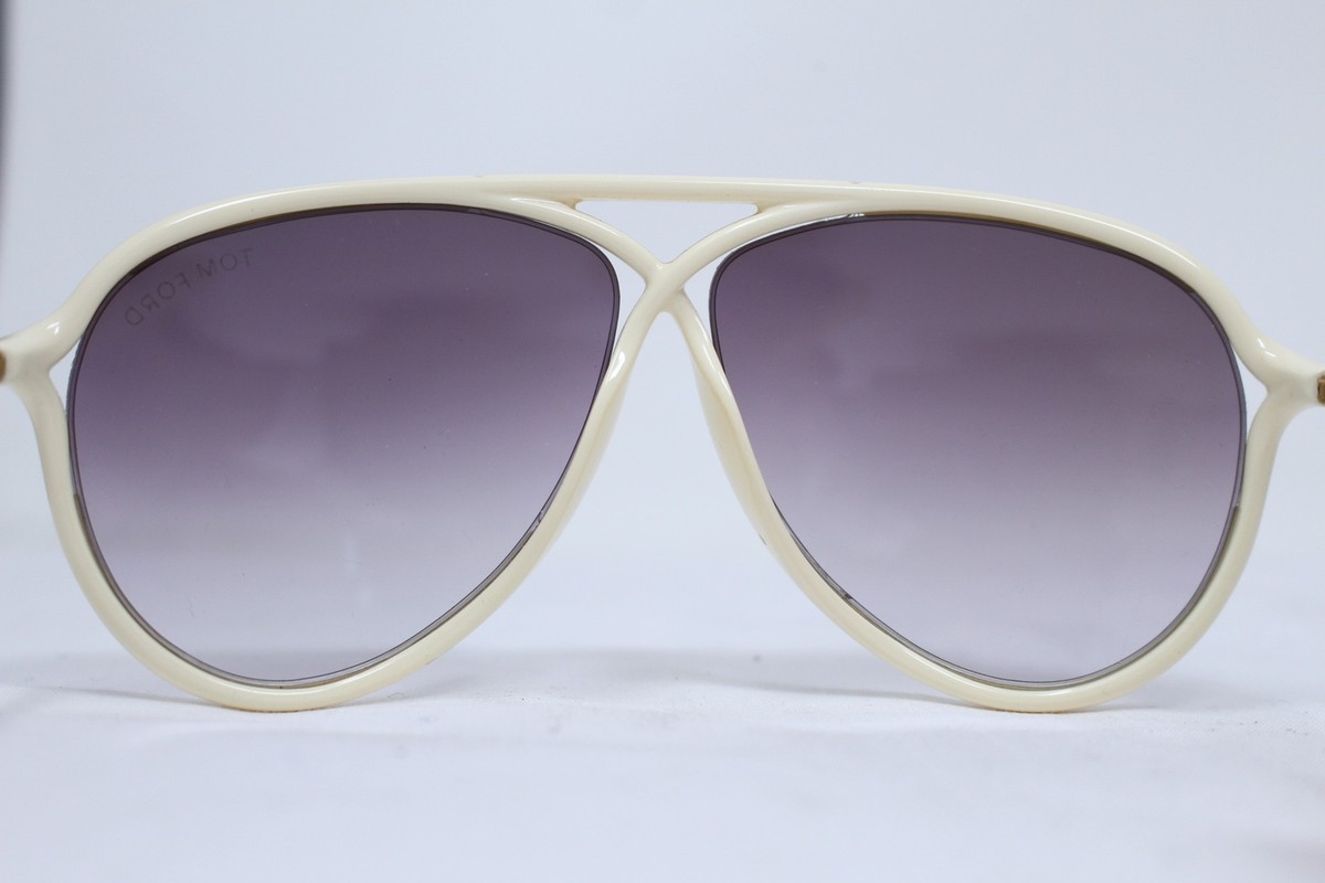 Tom Ford 206 Maximillion Ivory Aviator Sunglasses Tom Ford Sunglasses Maximillion Dark Brown Pilot Gold FT0206  main image 3