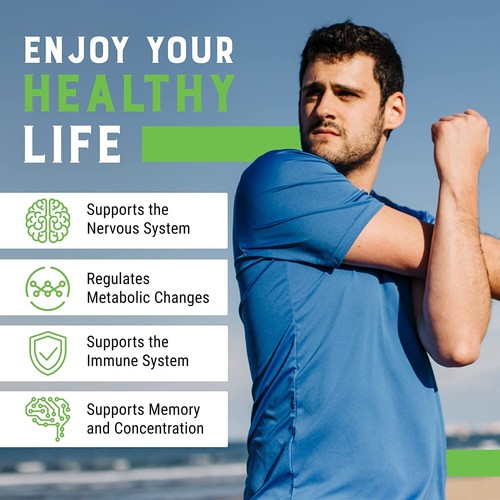Natural Vitamin B Complex Capsules Vegan B1, B2, B3, B5, B6, B12, Biotin Folic - Picture 6 of 15