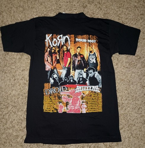 NWT Korn 2007 Tour Black Band T-Shirt Size Medium - Picture 2 of 5
