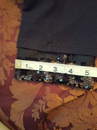 Reduced-JOAN VASS | Petite Black Sequin Pants NWT $298.00 Size SP=OP - Picture 16 of 16