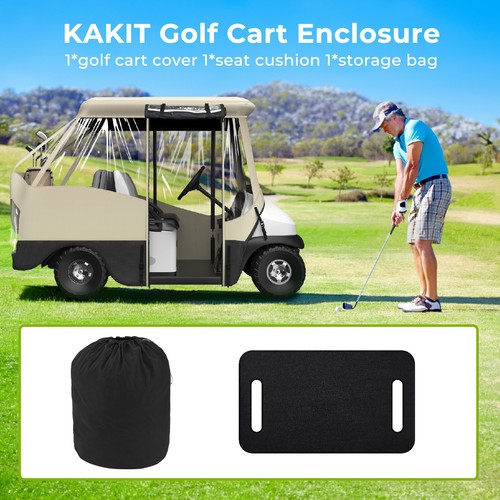 4 Passenger Golf Cart Enclosure for Club Car Precedent Heavy Duty 800D Oxford - Picture 5 of 7