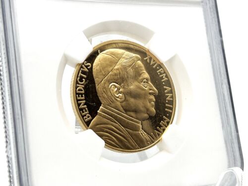 Vatican 2006 50 Euro Pope Benedict XVI Sacraments Christian Gold Coin NGC PF69 - Picture 4 of 11