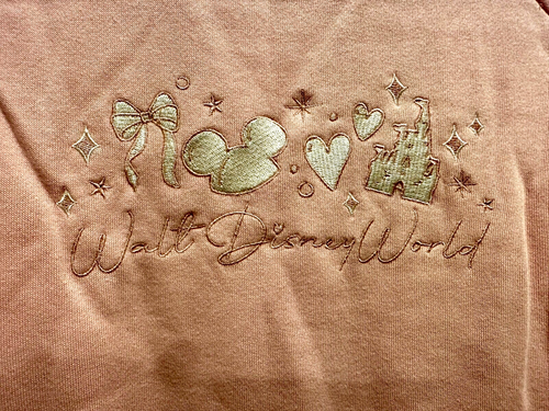 Disney Parks Walt Disney World Pink Castle Bow Sweatshirt Small Ear Hat NWT 2025 - Picture 2 of 4