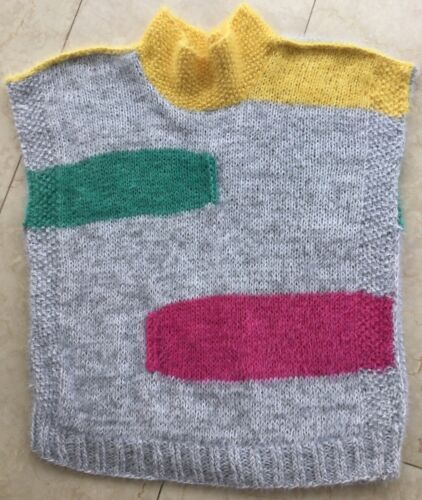 🍀Handarbeit selbstgestrickt🍀Pullover Lana Crossa mehrfarbig 38/42👍NEU