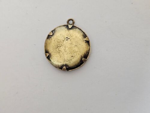 Antique Victorian Photo Picture Locket For Pocket Watch Chain Gold Plated! BK129 - Picture 2 of 13