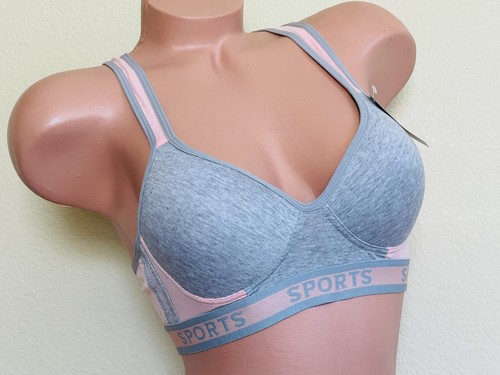 3-6 SPORT BRAS Active Wear YOGA RACER BACK Molded CUP 8922 LOT GIFT PACK 32B-42D - Picture 7 of 12