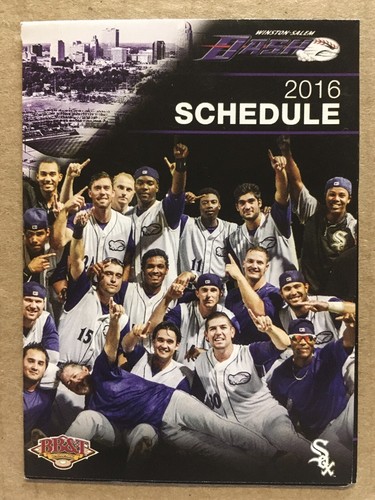 2016 Winston-Salem Dash MiLB Pocket Schedule-BB&T Ballpark-White Sox Affiliate