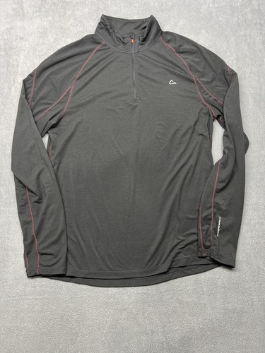 Merino Blend by Paradox Black DriRelease Baselayer Zip Neck Shirt Men's Medium