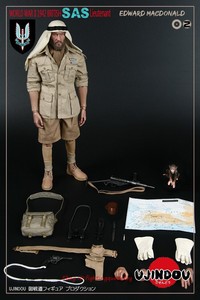 UJINDOU U9002 1//6 WWII British SAS Lieutenant EDWARD MACDONALD Belt Model
