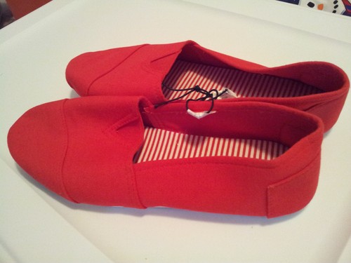 Canvas Slip On Shoes Solid Black-Red-Pink-Gray Size (6-7-8) Cotton Crafters - Picture 2 of 40