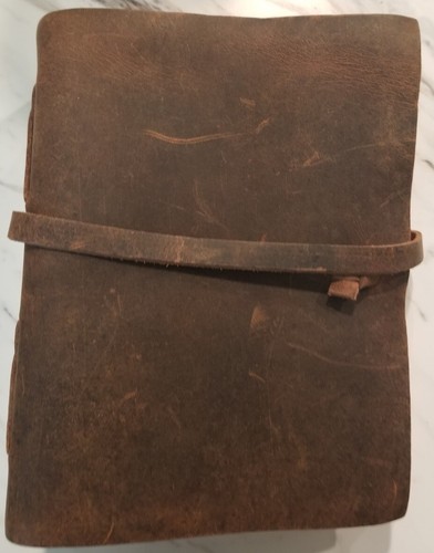 Handgefertigtes echtes strukturiertes Leder Journal Deckle Edge Papier