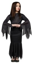Morticia Addams Family Child Girls Costume Halloween Witch