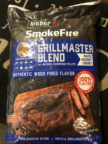 Weber 190001 SmokeFire GrillMaster Blend Hardwood Pellets 20 lb bag