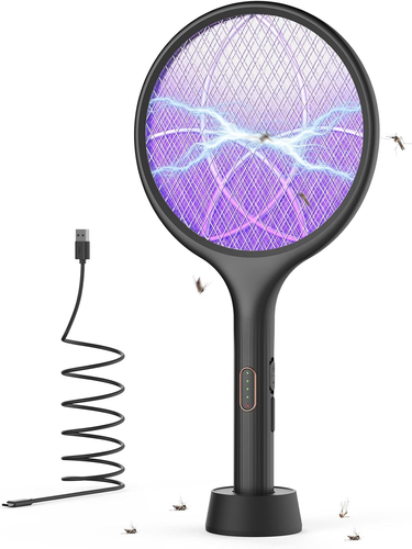 Electric Fly Swatter 4000V Bug Zapper Racket Dual Modes Mosquito Killer with Pur - Picture 11 of 12