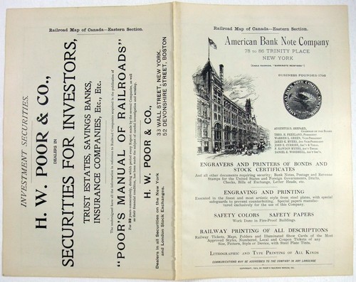 Ostkanada - Original Eisenbahnkarte von 1903. Antike Eisenbahn - Bild 3 von 3