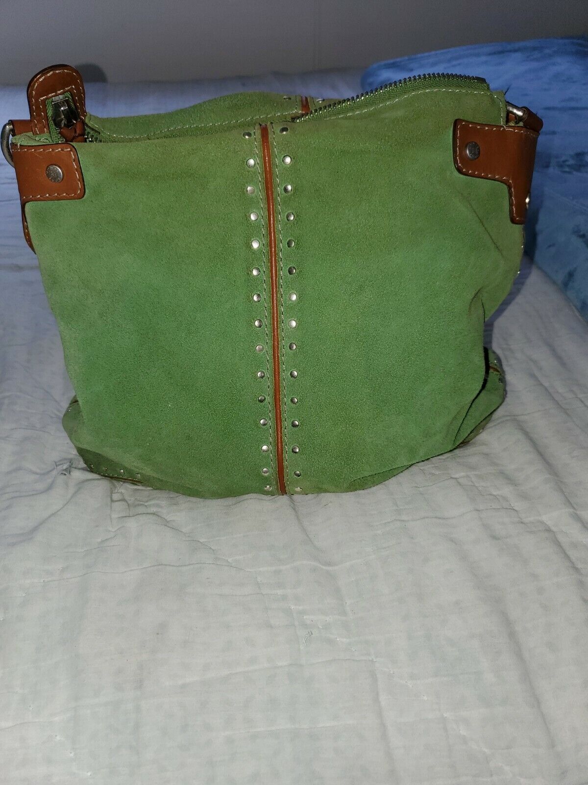 Michael Kors Green Suede Handbag | eBay