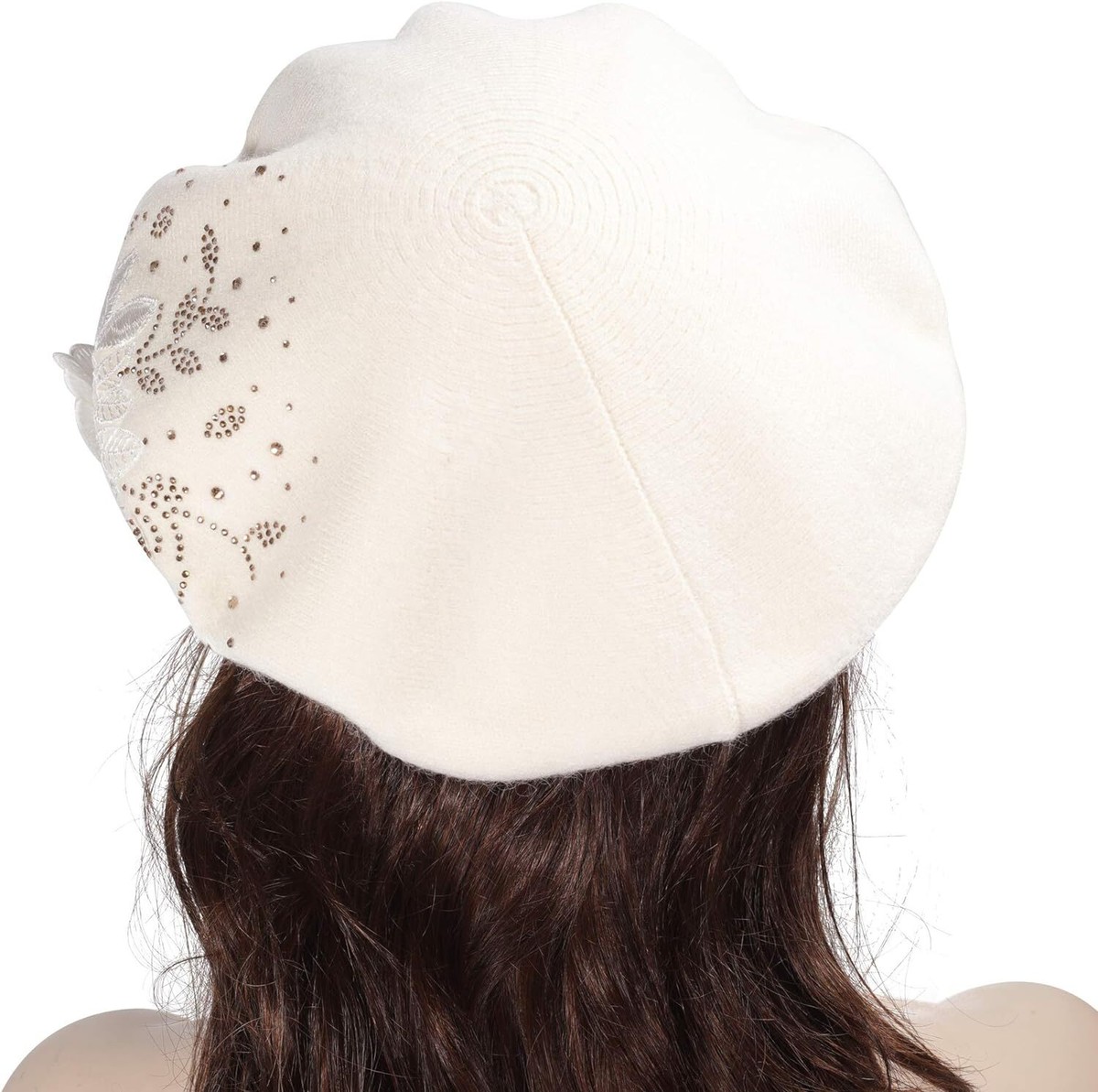 ZLYC Womens French Beret hat, Reversible Solid Color 