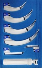 Laryngoscope MRI Compatible Set of 6+Handle fibrelite  Free Shipping