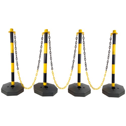 4-Pack Traffic Delineation Pillar Cone, Adjustable Plastic Safety Barricade - Picture 20 of 21