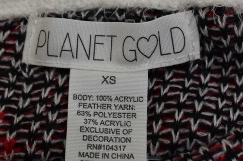 Planet Gold Junior Zuckerstange Weihnachten hässliches Pulloverkleid, Größe XS, $ 49, neu mit Etikett - Bild 7 von 9