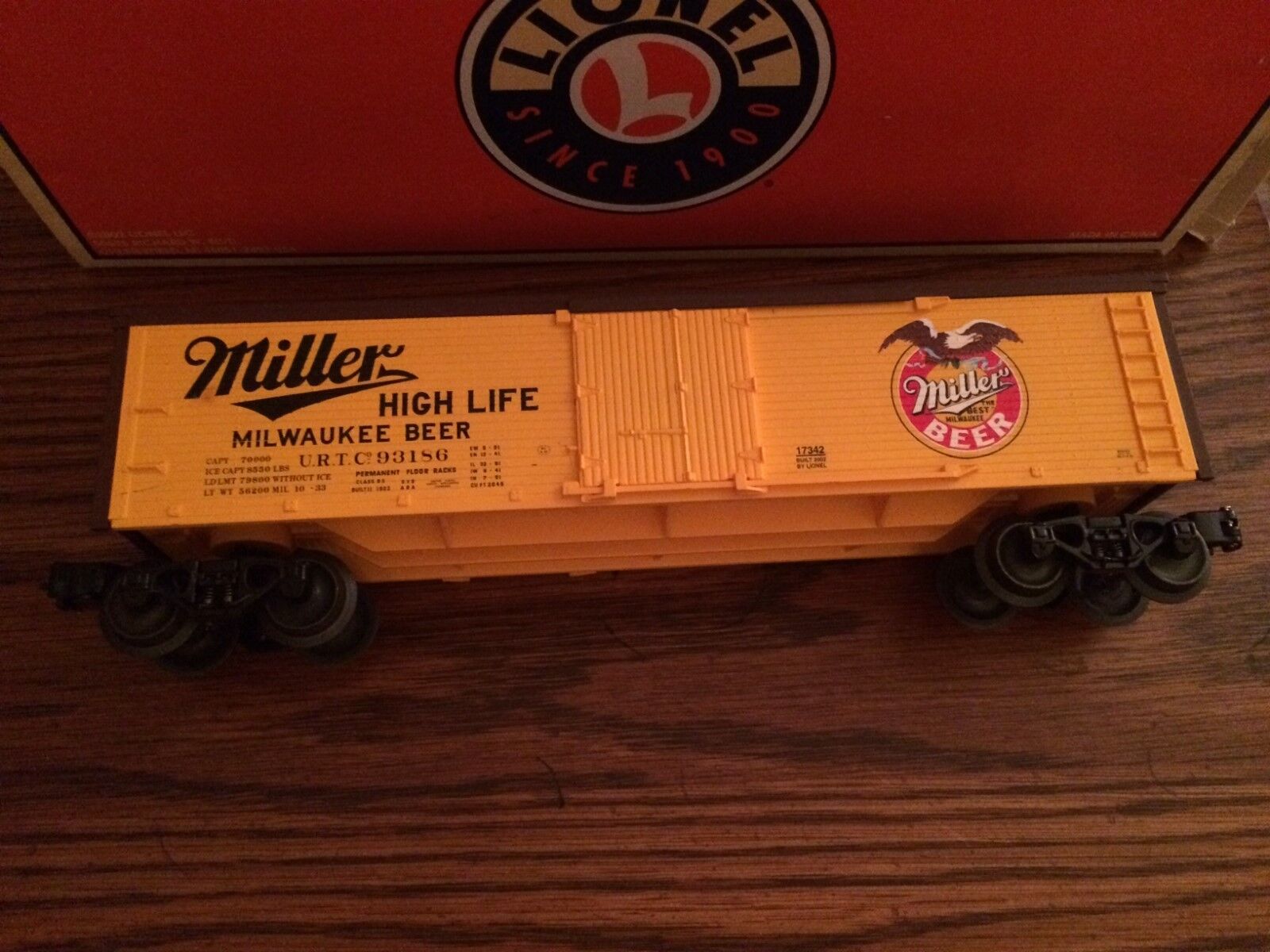 Lionel 17342 Miller Eagle reefer NUOVO IN SCATOLA Lionel 17342 Miller Eagle reefer NUOVO IN SCATOLA