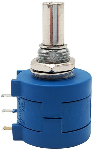 10KΩ 2W Multiturn Potentiometer, 10 Turns, Slotted Shaft, Panel Mount - Picture 3 of 5