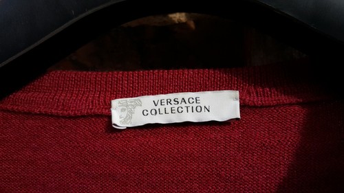 s neck Scollo Red V Collection Chianti Gianni Versace Maglia Sweater zwUBq6