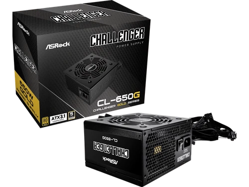 ASRock Challenger CL-650G 650W 80 PLUS GOLD Certified Non-Modular Power Supply,