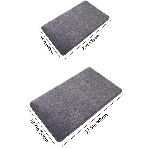 Non Slip Bath Mat Bathroom Rugs Water Absorbent Toilet Sitting Mats - Picture 6 of 27