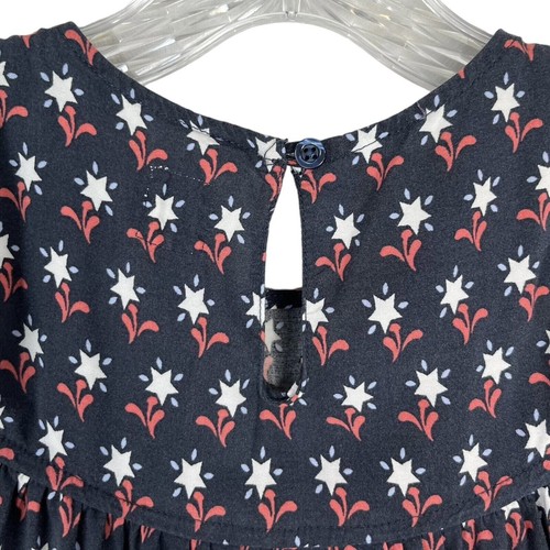 Gap Kids Girls Dress Blue Pink Cold Shoulder Shift Size Medium - Picture 7 of 14