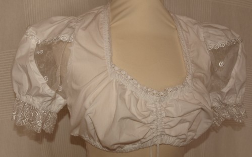 H317 -Stockerpoint Damen Dirndl Bluse - Gr. 40 - weiß - Bild 5 von 8