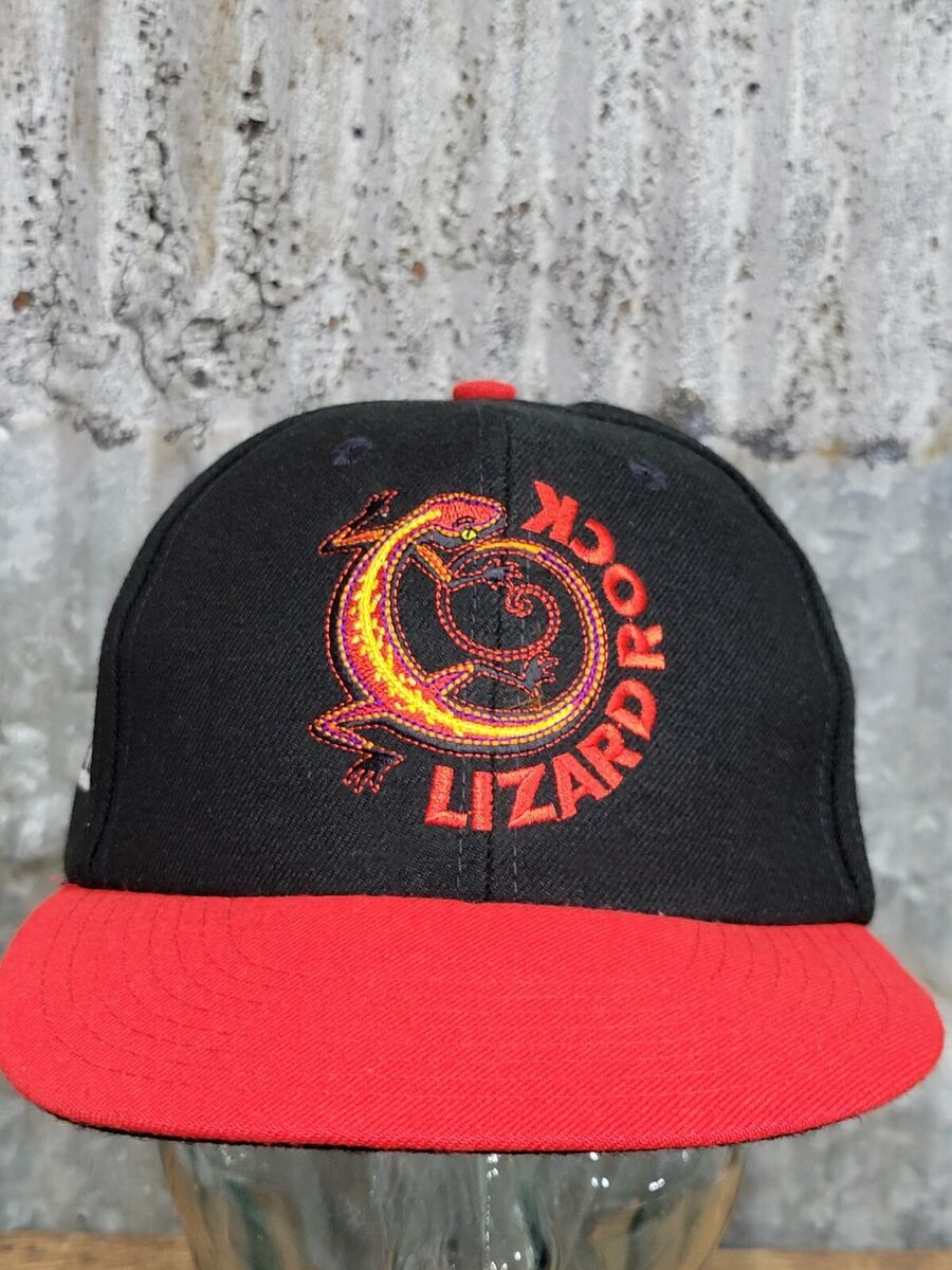 2024新商品 Vtg NOS 90s Marlboro Lizard Rock Black Red Strapback Trucker 帽子
