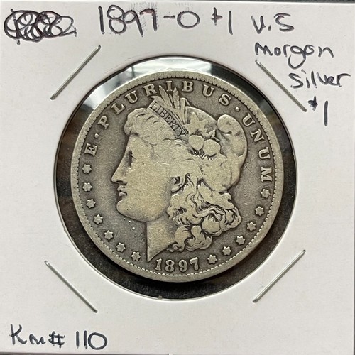 1897 O 1 $ ORIGINAL UNITED STATES MORGAN 90% SILVER DOLLAR KM# 110 NEW ORLEANS
