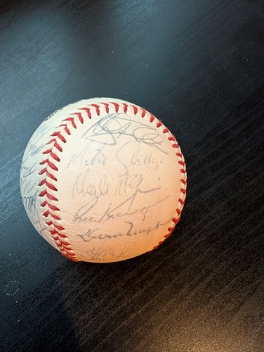 1987 OAKLAND A’s TEAM SIGNED BASEBALL MARK McGWIRE Rookie, Canseco,Stewart - Picture 7 of 10