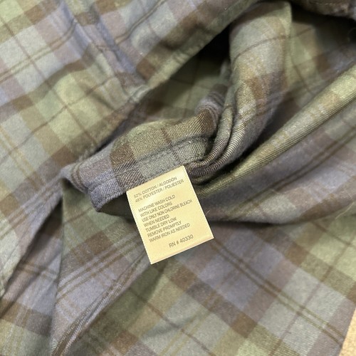 Haggar Shirt Mens XXL 2XL Green Blue Plaid Button Up Tuckless Shirt Peacoat NEW - Picture 9 of 12