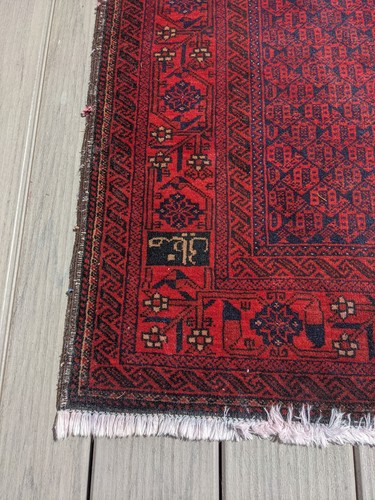 Afghani Hand Knotted Beljik Tribal Rug 3' X 6' #2 F*S - Picture 6 of 12