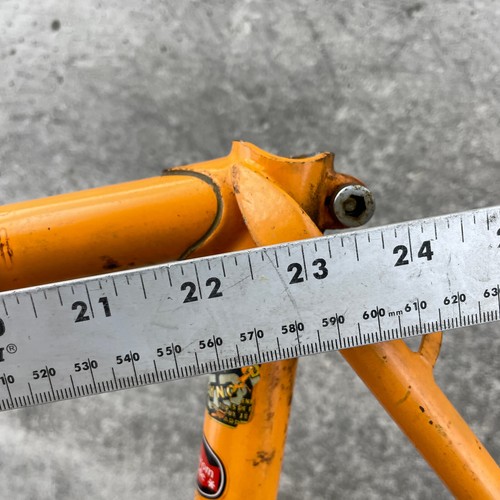 Juego de cuadro vintage Gitane TDF 58 60 cm Reynolds 531 120 mm naranja Francia simplex - Imagen 8 de 23