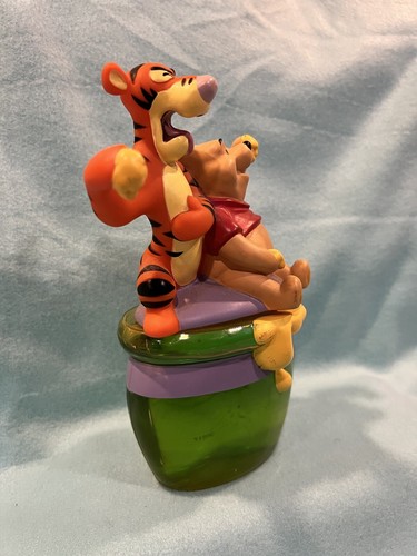 SEHR SELTEN!!! VINTAGE Winnie the Pooh & Tigger Shampoo Honig Kanister Glas. - Bild 2 von 12