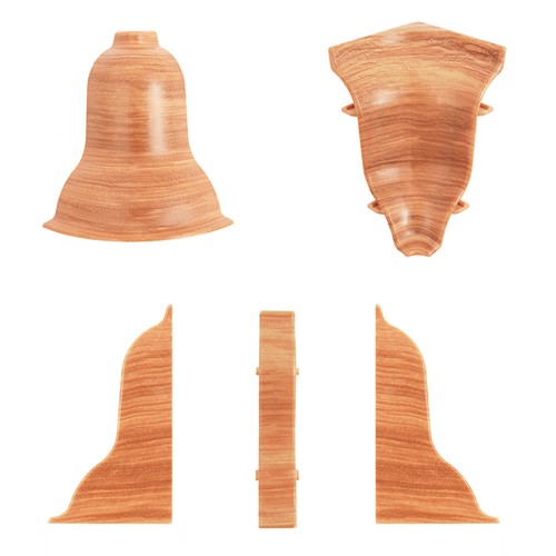 Zubehörteile für Sockelleisten PVC 52mm Fussleiste Bodenleiste Laminat Ecken - Bild 25 von 36