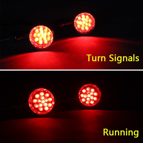 Luces intermitentes de freno LED de giro para motocicleta Black Bullet para Harley Davidson - Imagen 5 de 11